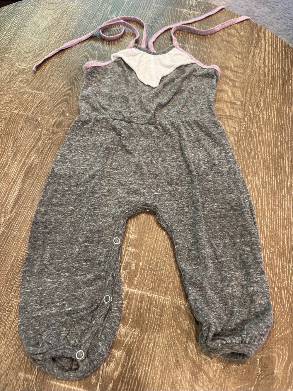 Kids Grey and Pink One-Piece Romper